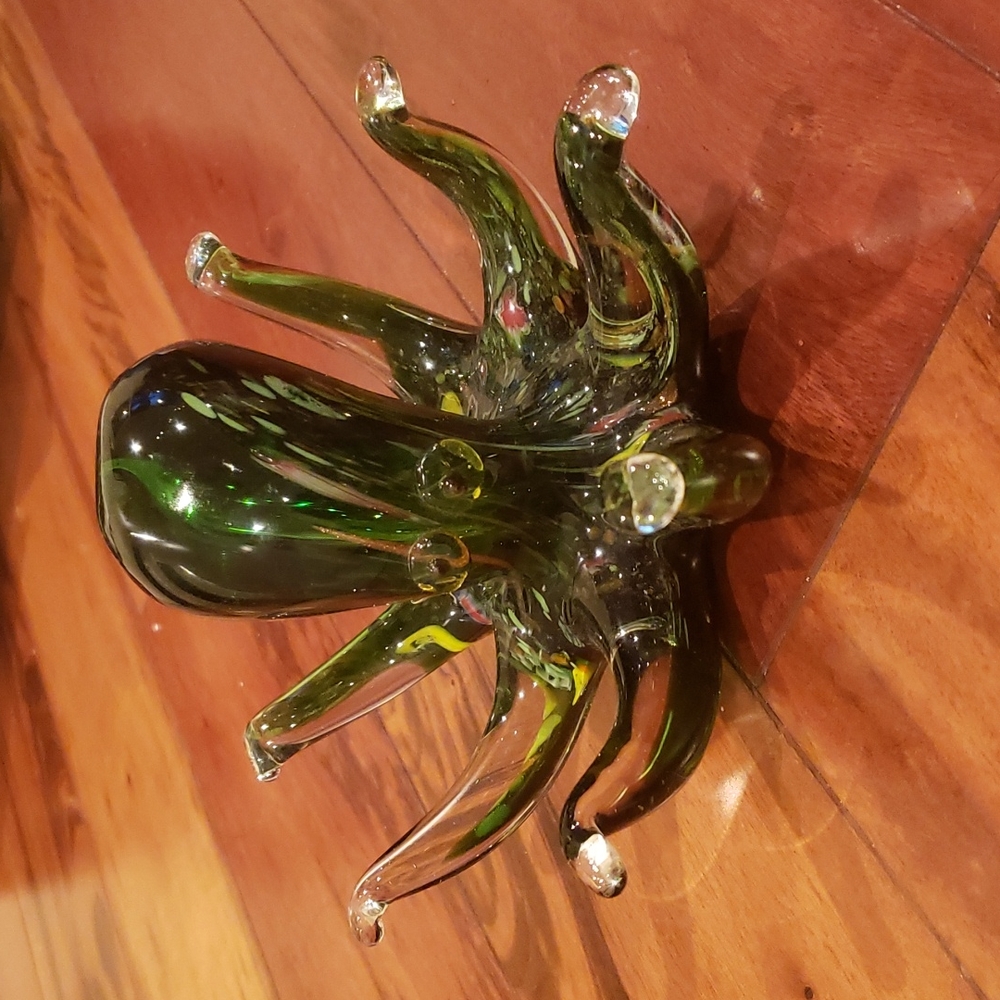 Octopus hand blown glass